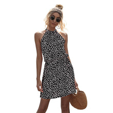 Load image into Gallery viewer, High Street Summer Sexy Halter Floral Print mini Dress - HOUSE OF MAGNOLIAS Halter Neck, One-piece garment, Outerwear, Shoulder, Spots, Summer Dress
