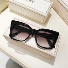 Load image into Gallery viewer, Rectangle Big Frame Cat Eye Sunglasses

