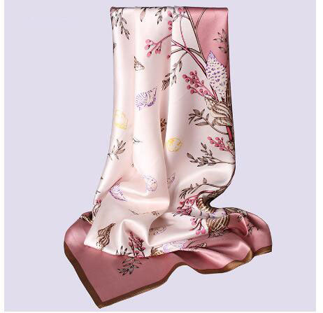 Silk scarf women's spring and autumn mulberry silk European style new scarf square scarf