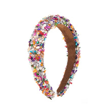 Load image into Gallery viewer, Exaggerated Baroque Colorful Crystal Candy Sponge Wide Edge Hair Hoop Headband
