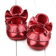 Load image into Gallery viewer, Baby Shoes Metal Color Bowknot Crib Bowknot Shoes
