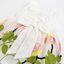Load image into Gallery viewer, Baby&#39;s Girls Big Bow V-neck Embroidery Dress

