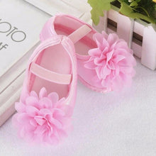 Load image into Gallery viewer, Girls Shoes Big Chiffon Flower Baby Elastic Band
