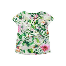 Load image into Gallery viewer, Occident Girls Flowers Short Sleeve A Word Dress
