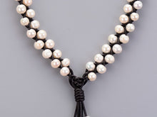Load image into Gallery viewer, Pearl Necklace Freshwater Pearl Leather Braided - HOUSE OF MAGNOLIAS Jewelry &amp; Watches
