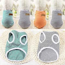 Load image into Gallery viewer, Summer Pet Dog Clothes Cotton Striped Vest t shirt
