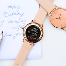 Load image into Gallery viewer, Ladies Architēct Coral - Handwriting Engraving + Light Pink Strap
