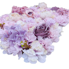 Load image into Gallery viewer, Artificial Flower Wall Backdrop Panel 40cm X 60cm Faux Pink Flowers
